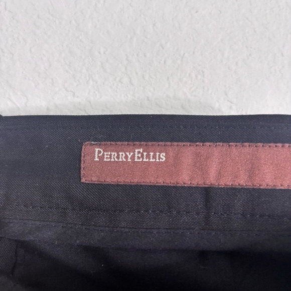 Perry Ellis Black Flat Front Pants Tailored Fit - Picture 5 of 9